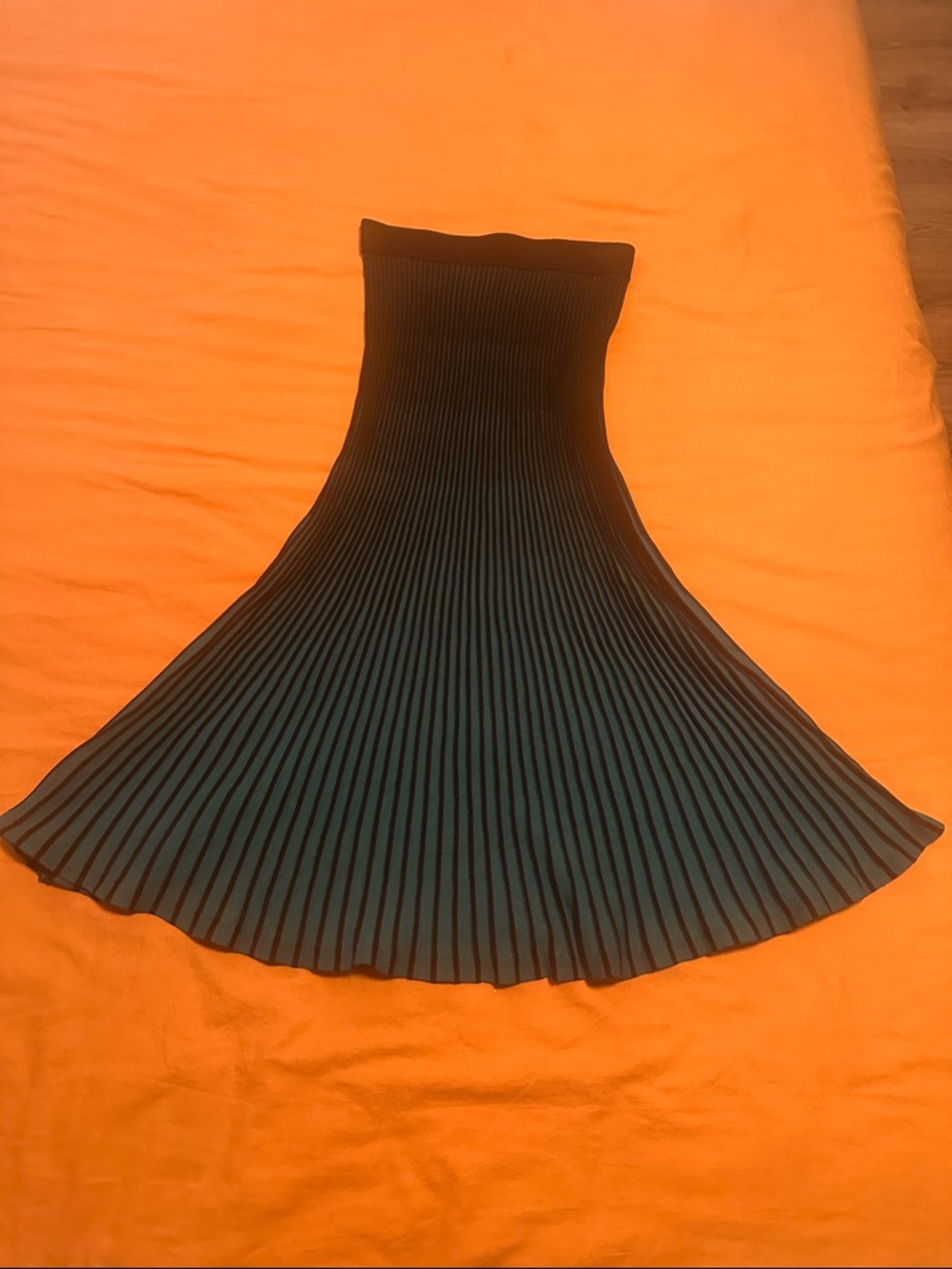 Nanette Lepore Black Pleated Circle Skirt